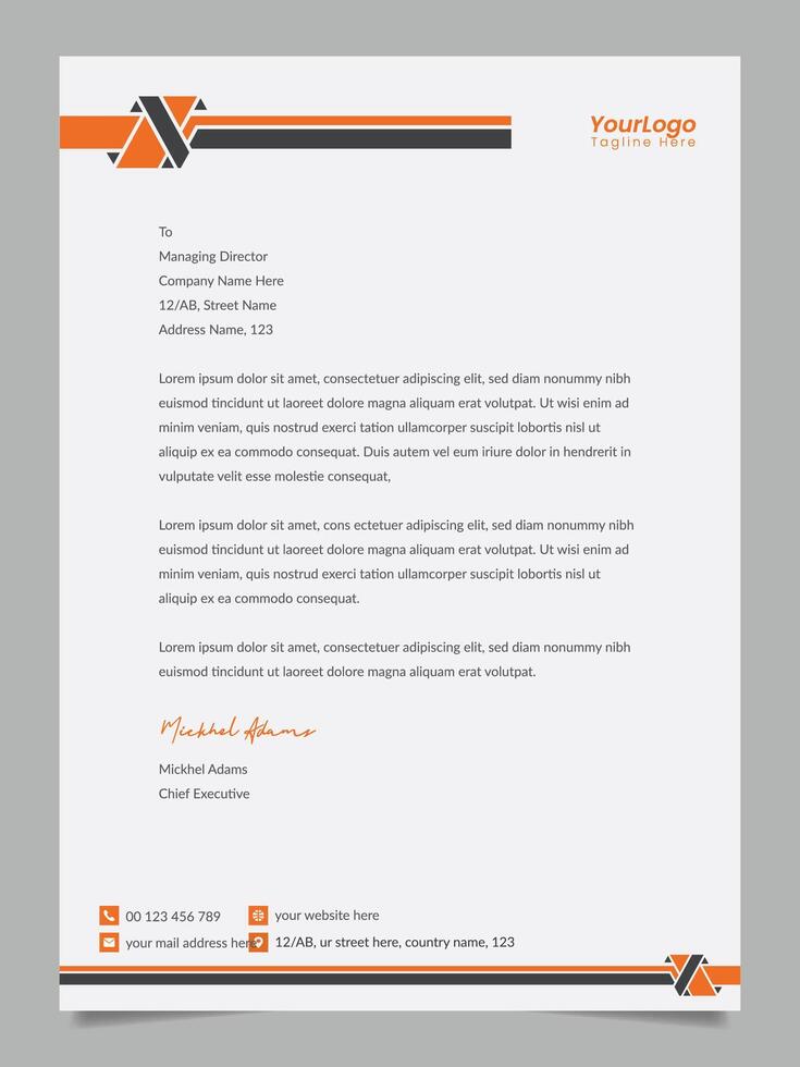 Letterhead Design Template vector