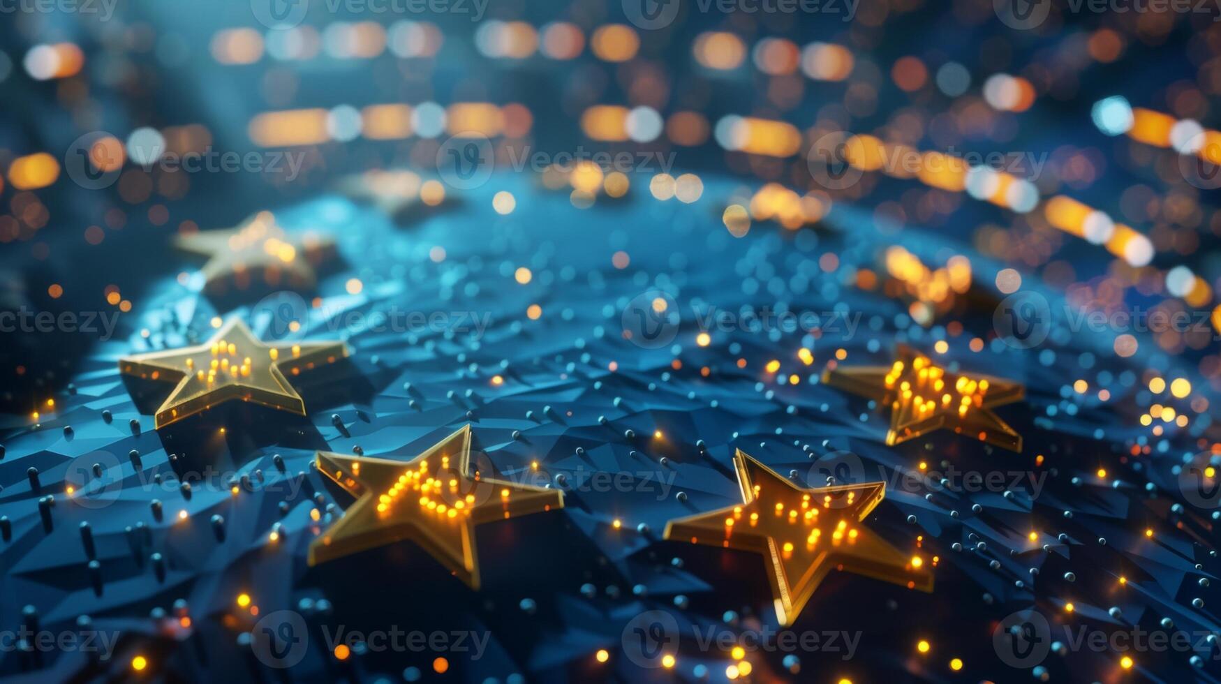 Digital abstract artwork capturing the thrill of hosting uefa euro 2024 in germany photo