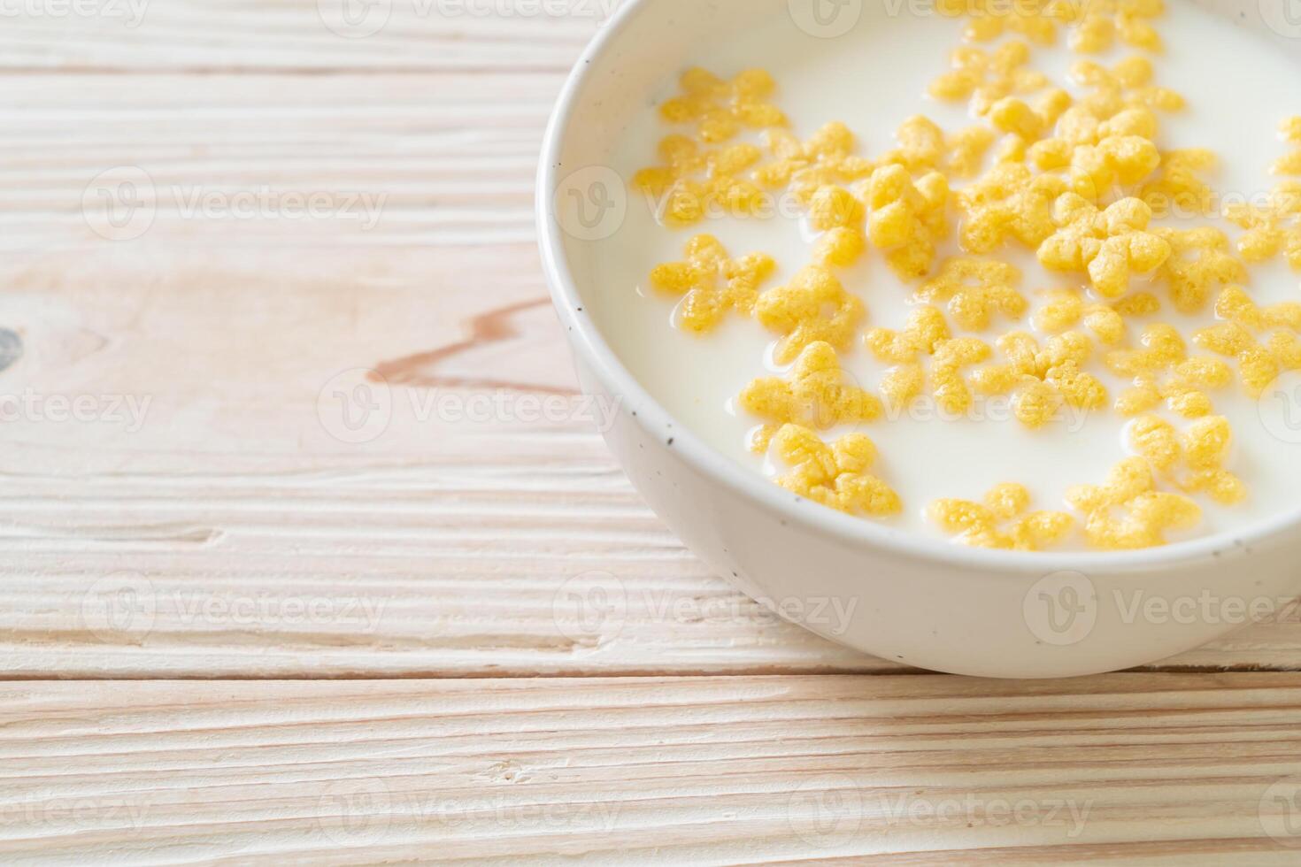 cereals with fresh milk photo