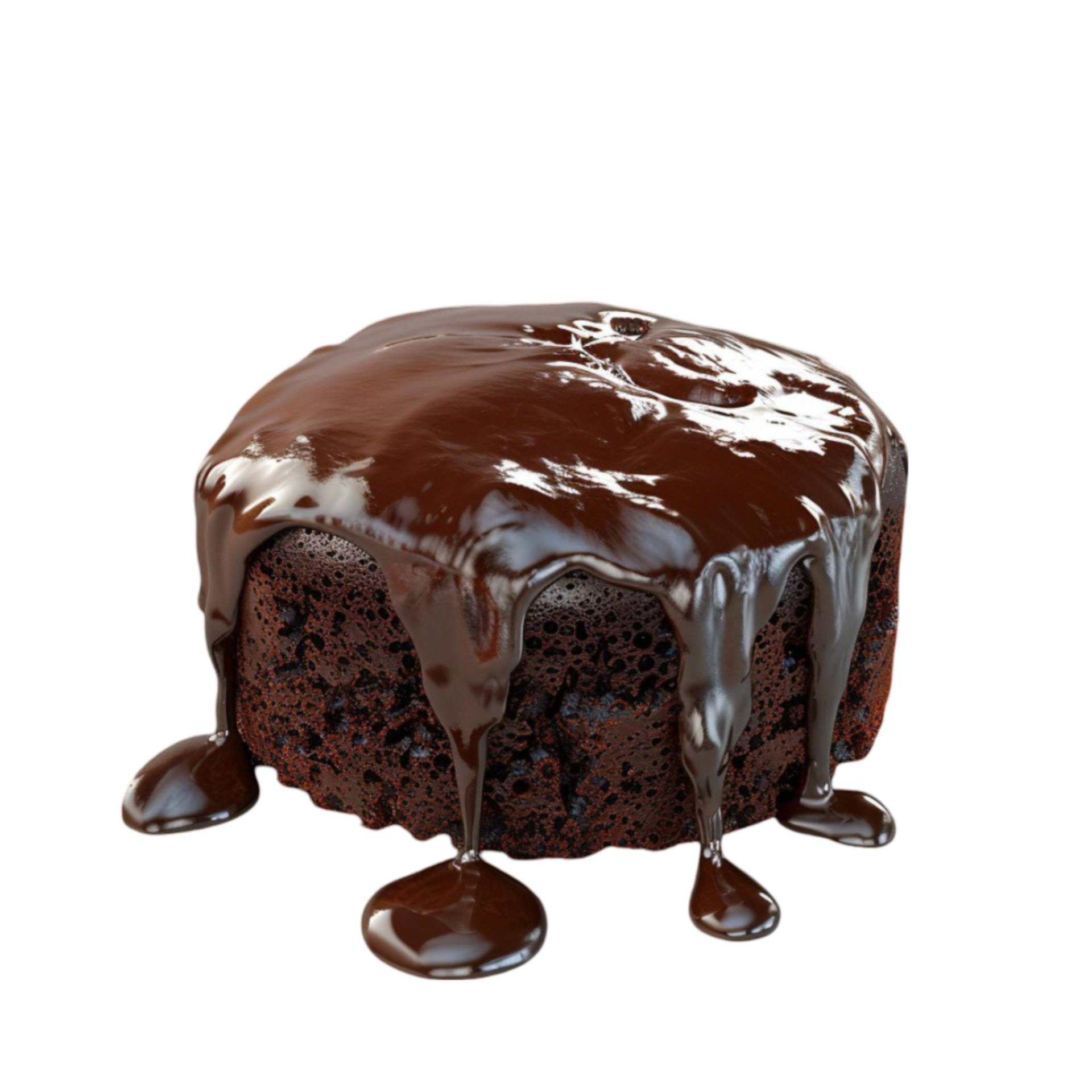 Chocolate Cake with Melted Chocolate Drizzle AIGenerative 46908853 PNG