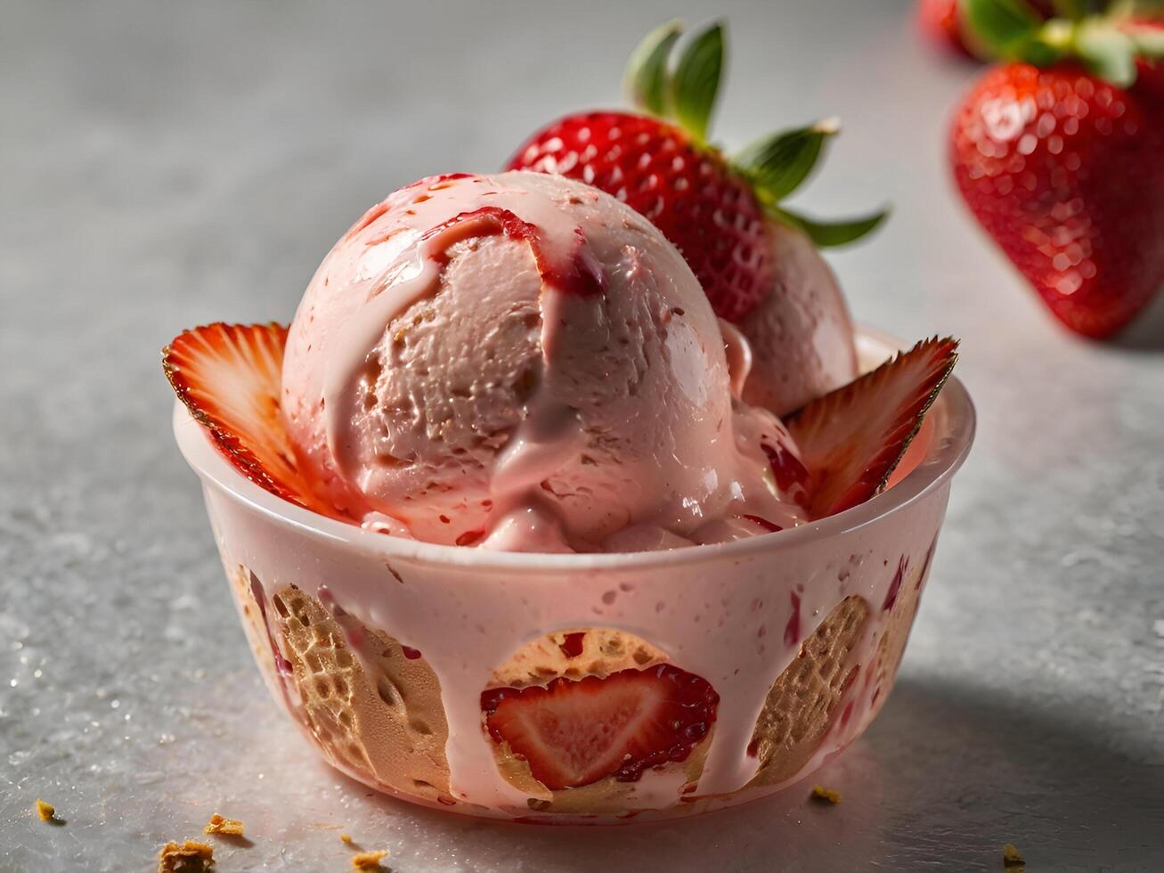 A bowl of ice cream photo