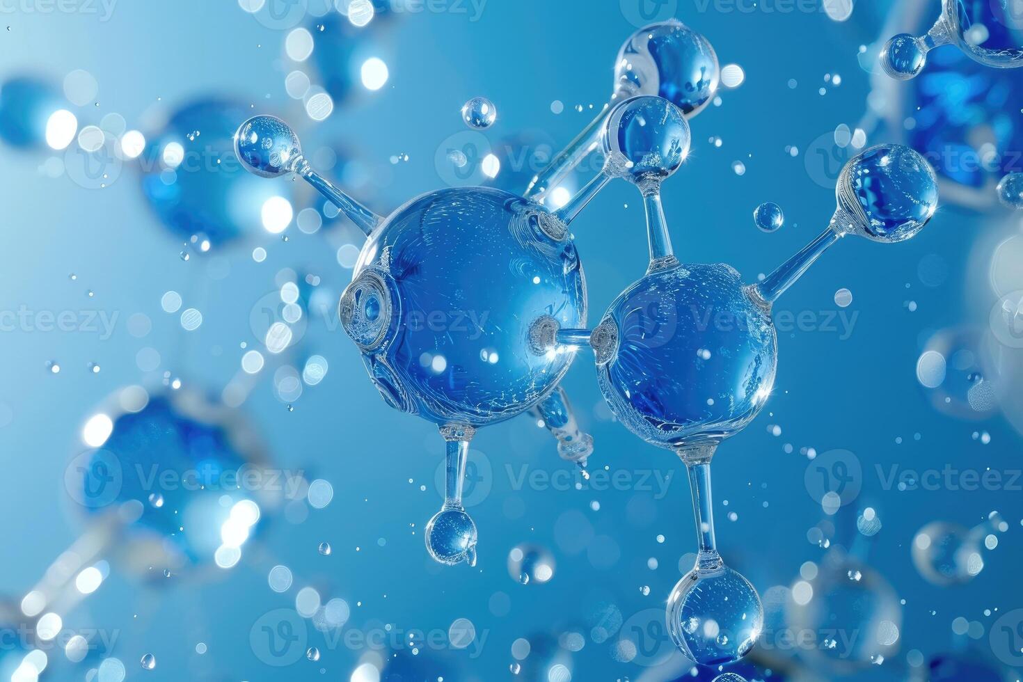 Water molecule model background professional photography photo