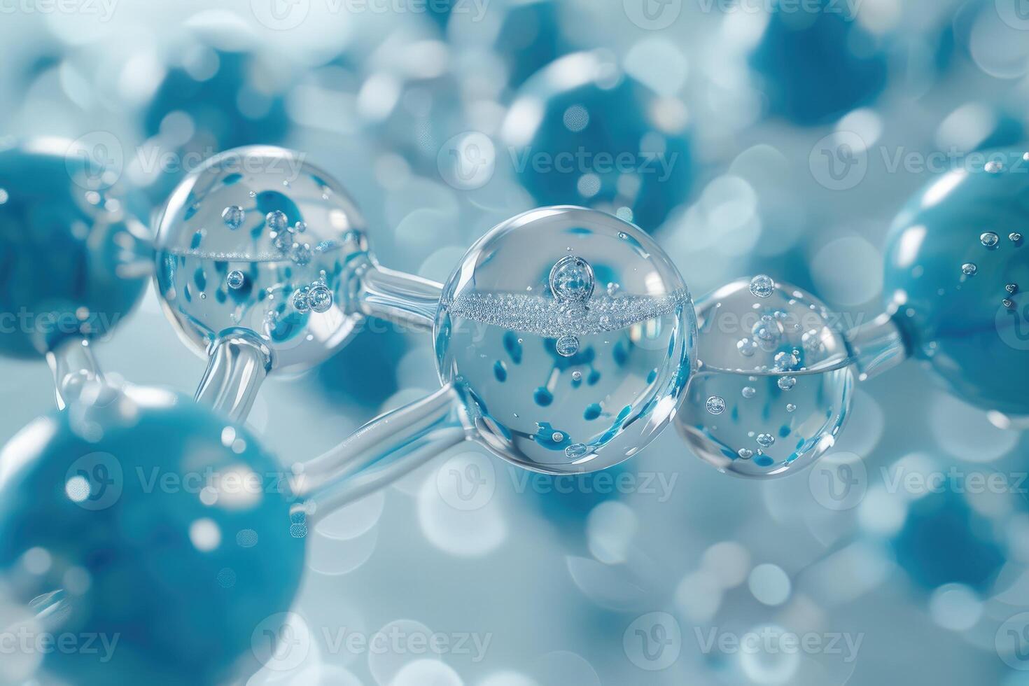 Water molecule model background professional photography photo