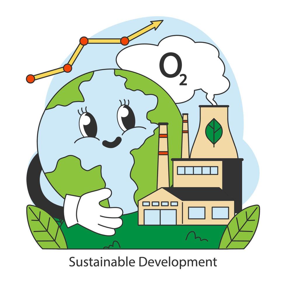 Sustainable Development concept. Flat illustration. vector