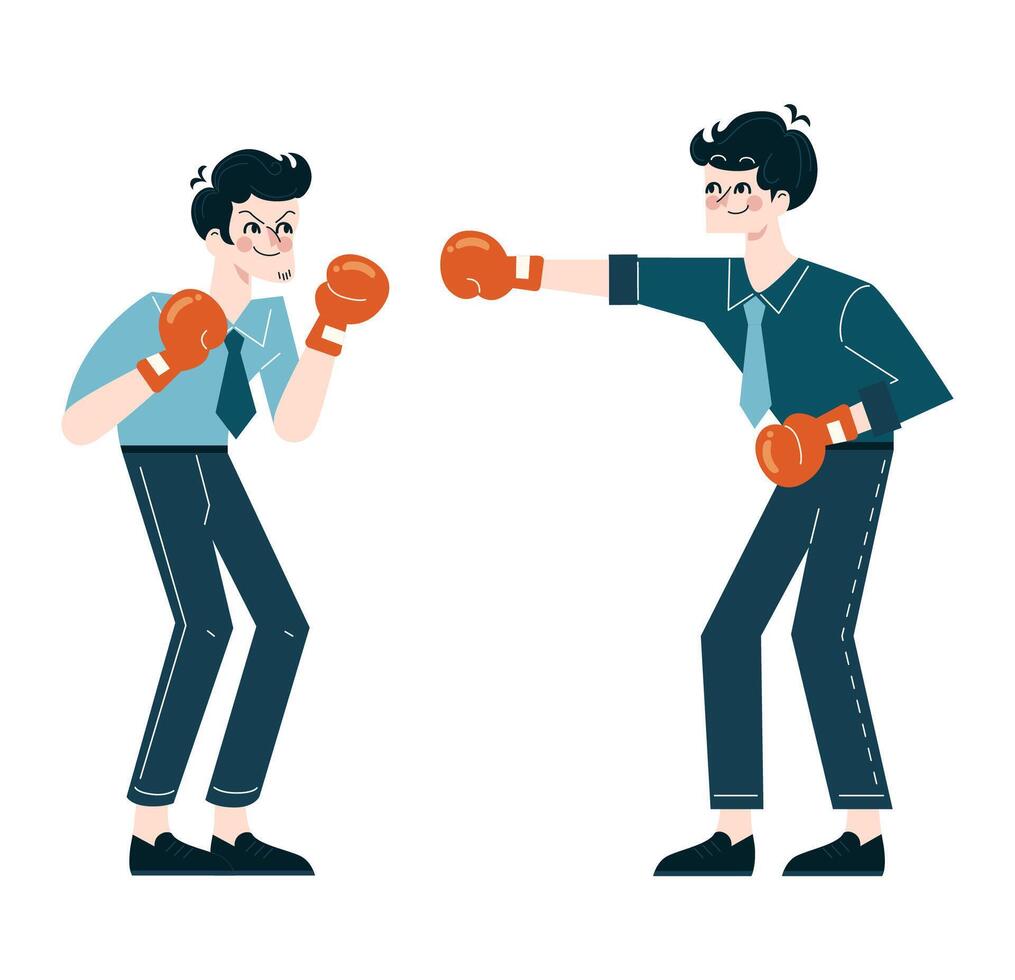 Competitive colleagues in a corporate challenge vector