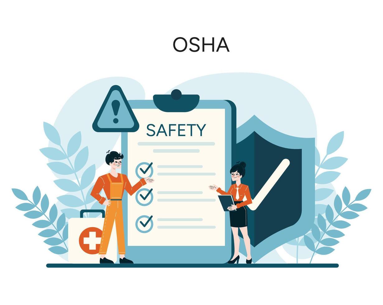 Workers ensure safety compliance, maintaining workplace standards with precision and care vector