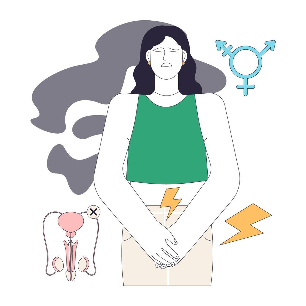 Gender transition complications. Challenges and discomfort from post vector