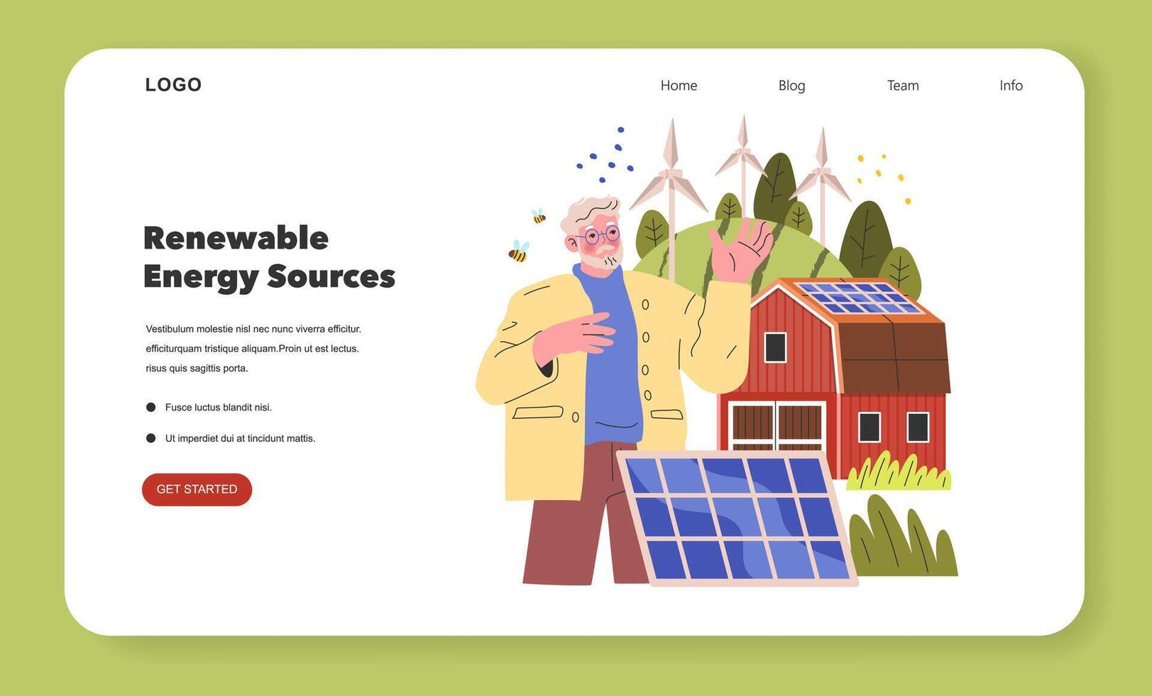 Farm Life. Flat Illustration vector