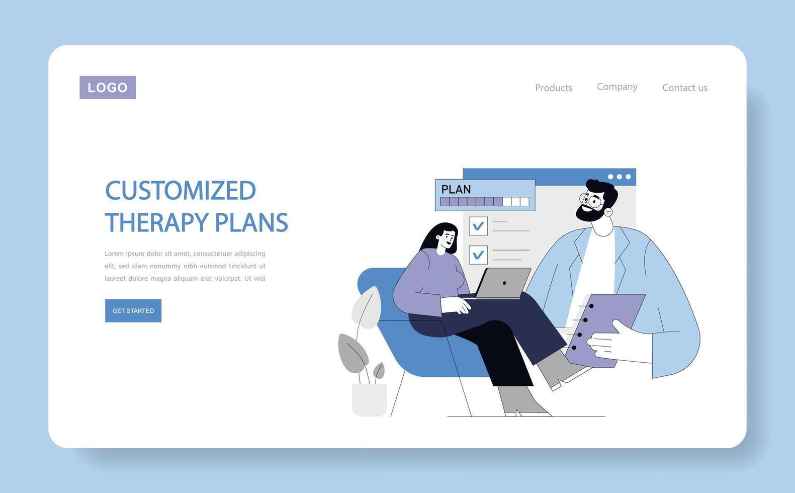 Integrative Psychotherapy. Flat Illustration vector