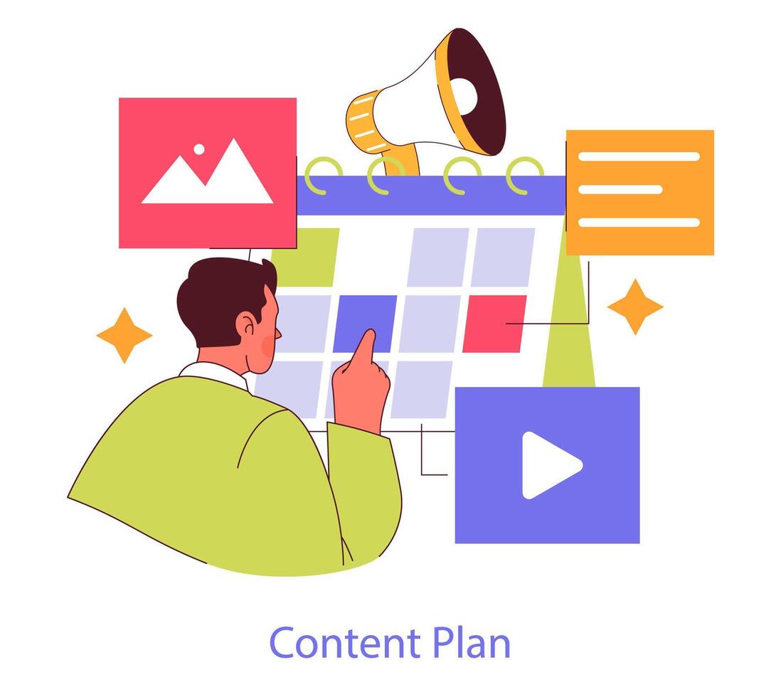 Digital Strategy. Flat Illustration vector
