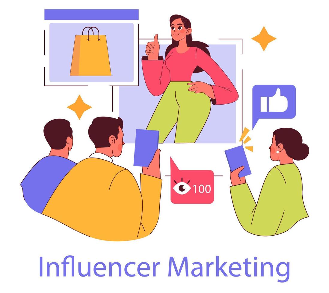 Millennials Targeting. Flat Illustration vector