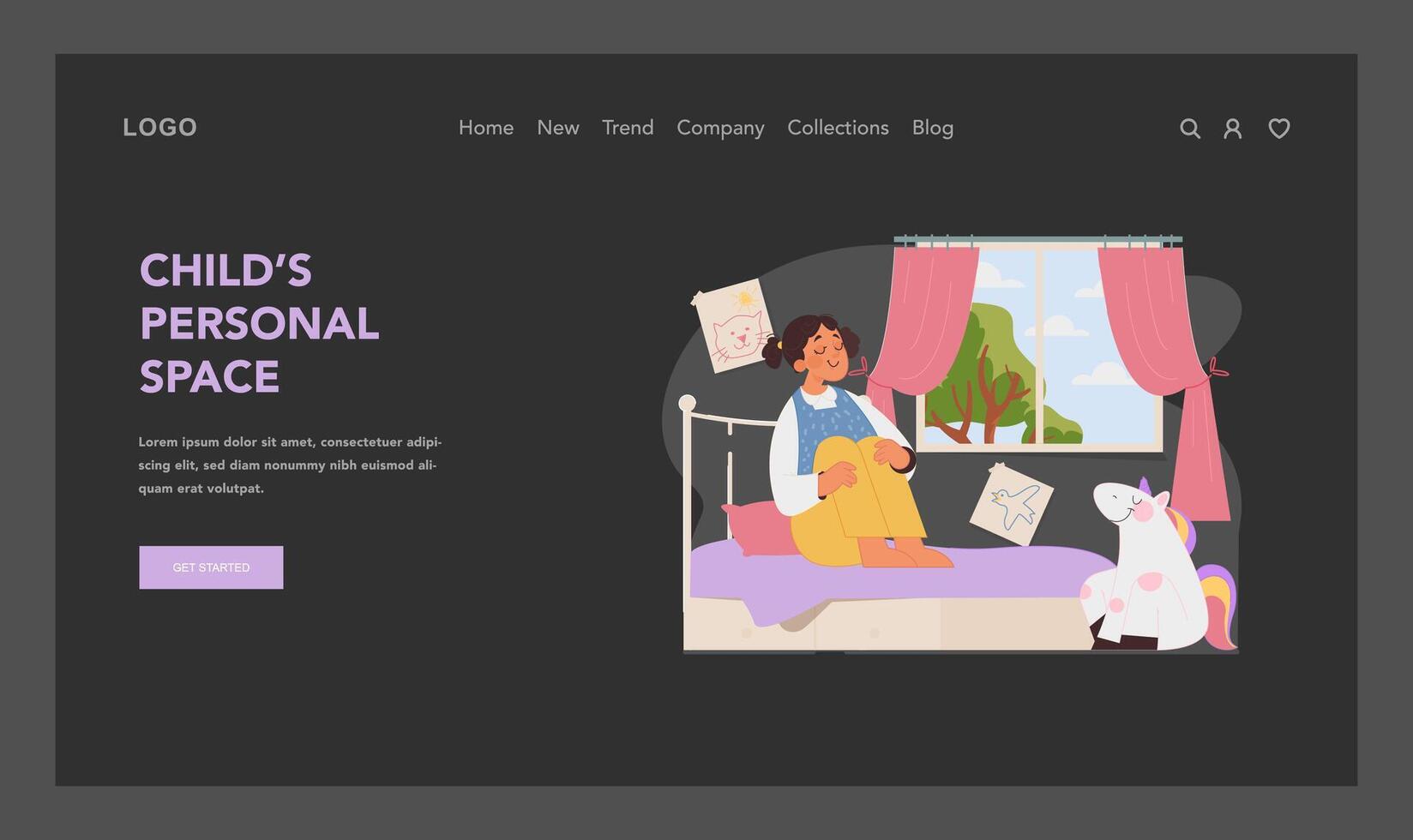Cherishing solitude concept. Flat illustration vector