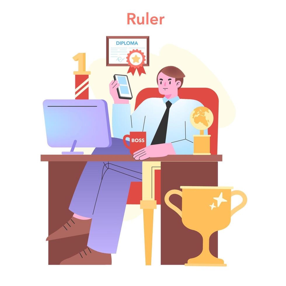 Ruler concept. illustration. vector