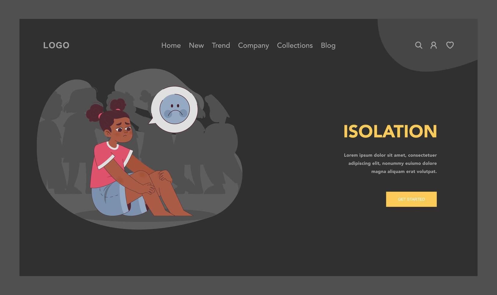 Isolation concept. Flat illustration vector
