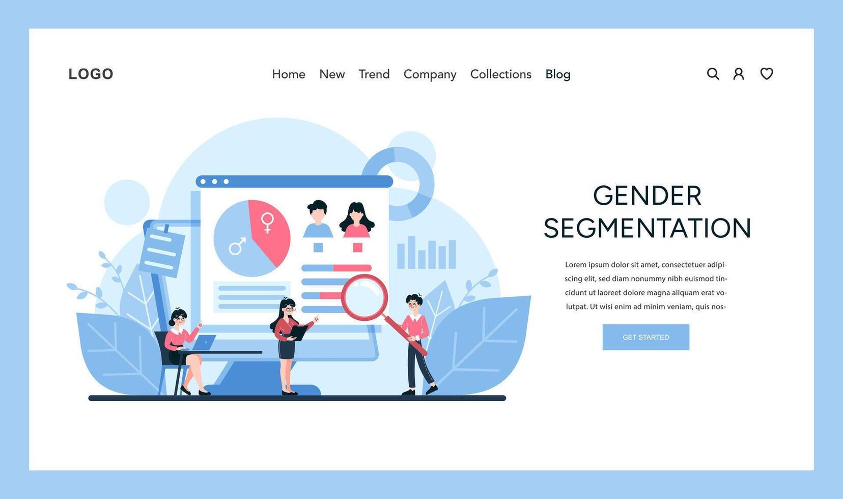 Analytical scene with professionals assessing consumer demographics, behaviors, and preferences vector