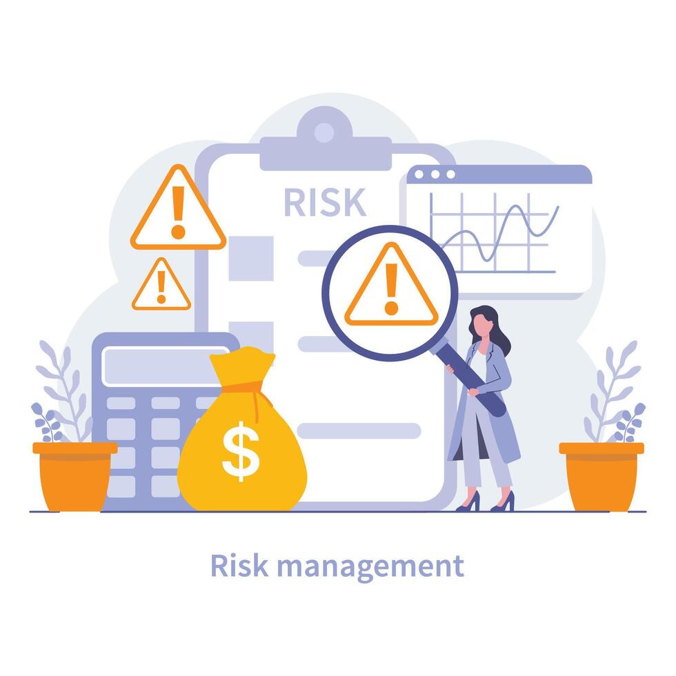Strategic Management and Finance concept. Flat illustration. vector