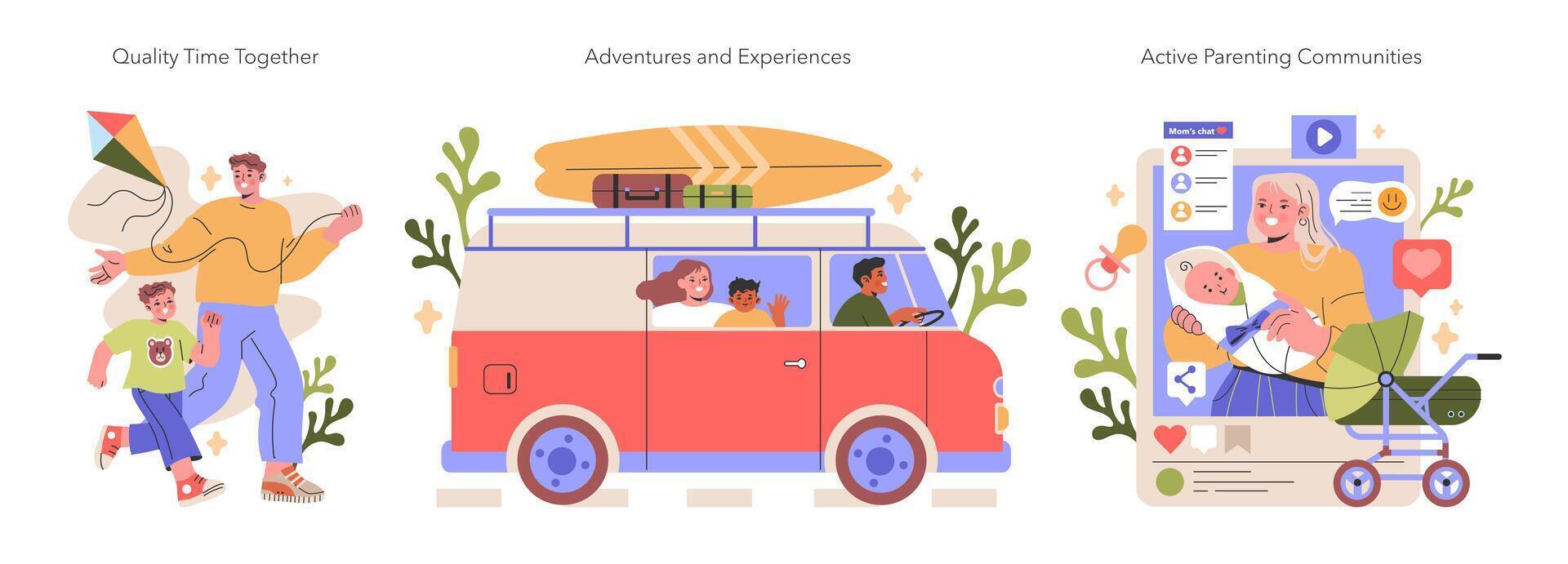 Millennial Parents illustration. illustration. vector