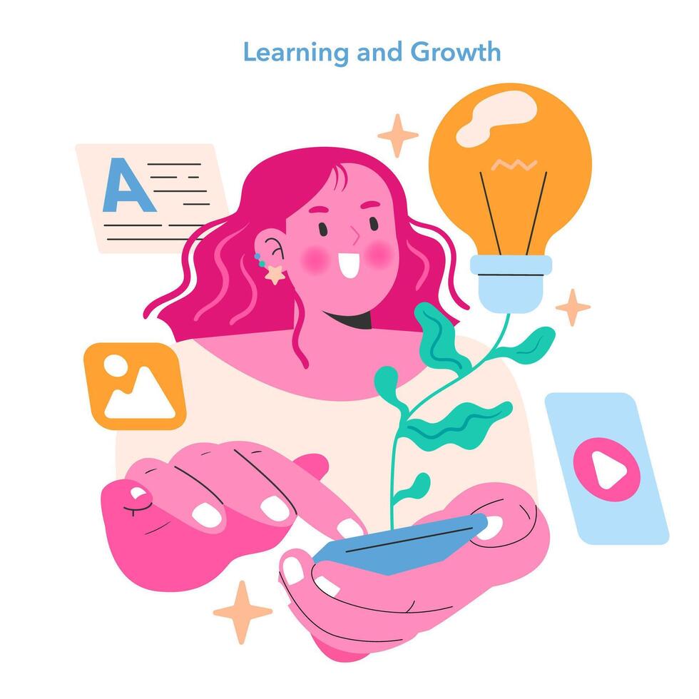content creation. Flat Illustration vector