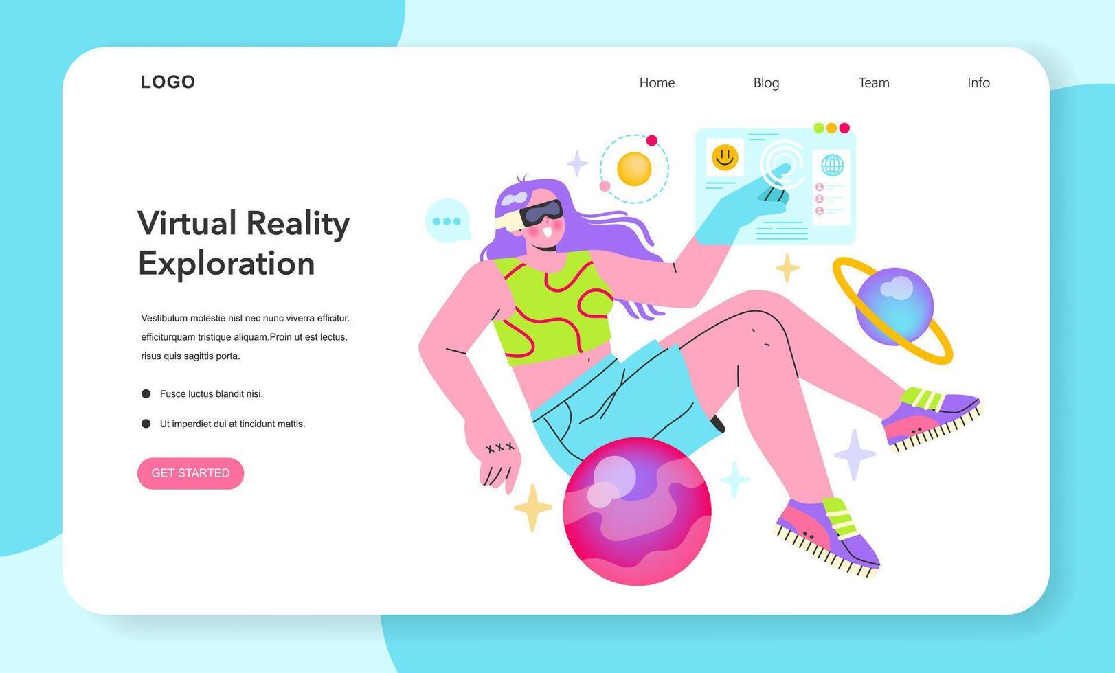 Digital Natives. Flat Illustration vector