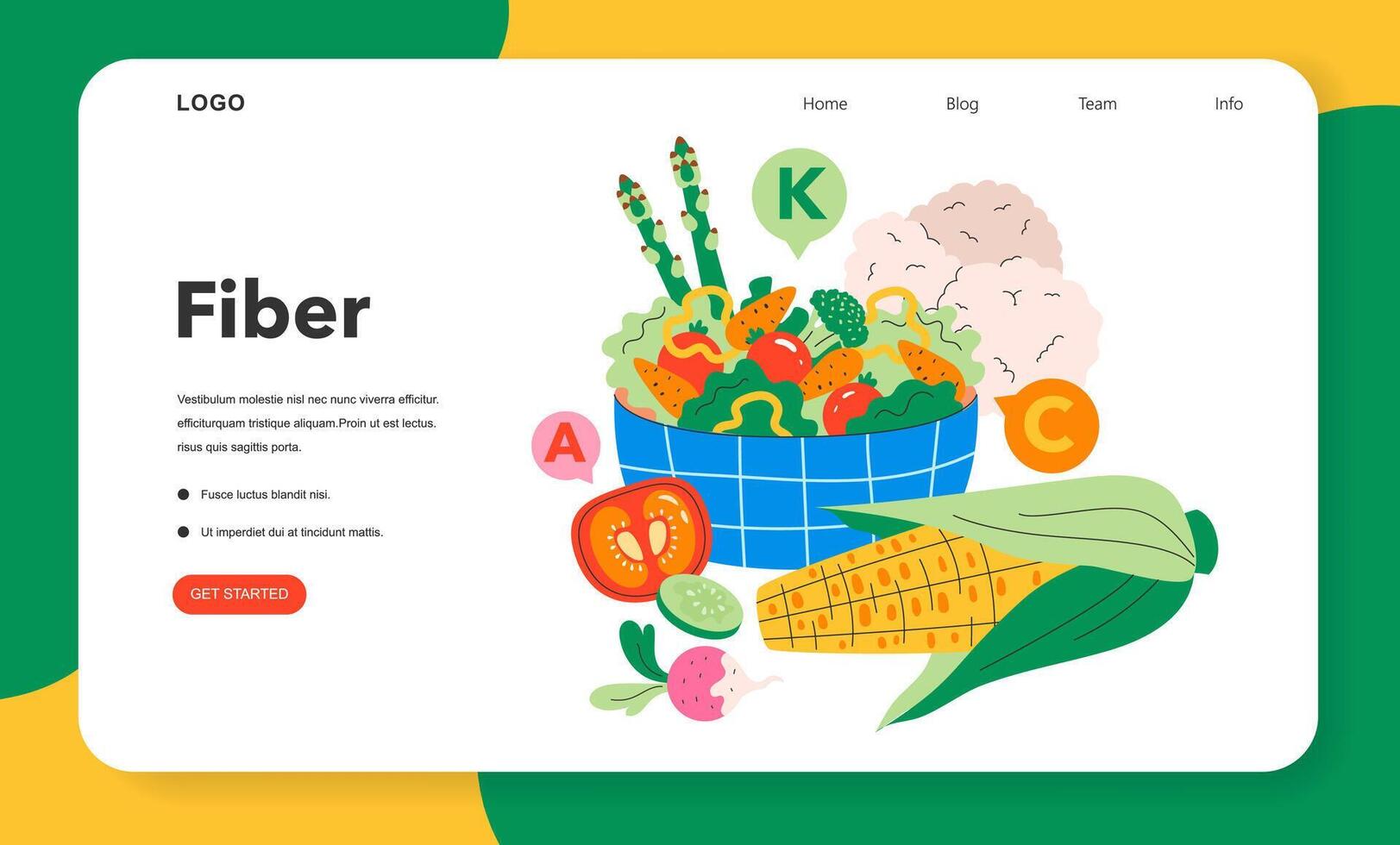 Healthy Snacking. Flat Illustration vector