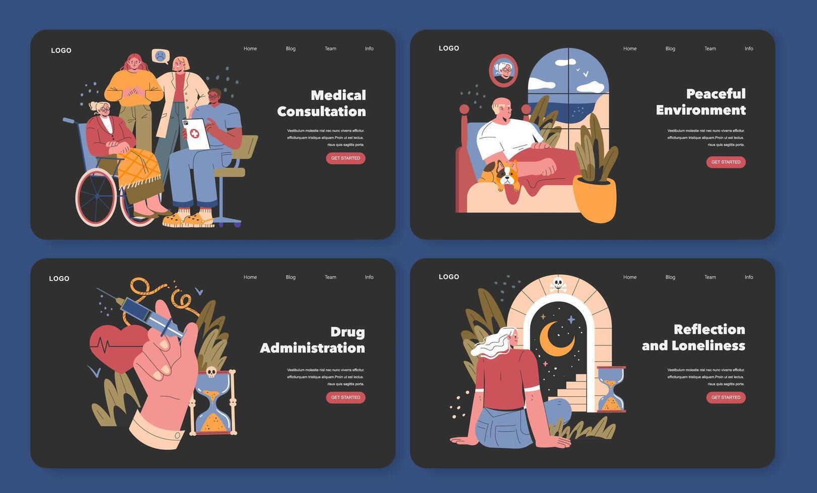 Euthanasia. Flat Illustration vector