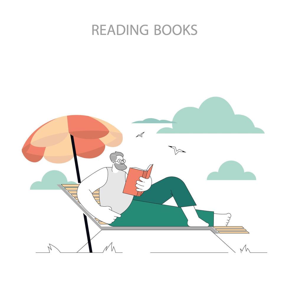 Summer Activities. Flat Illustration vector