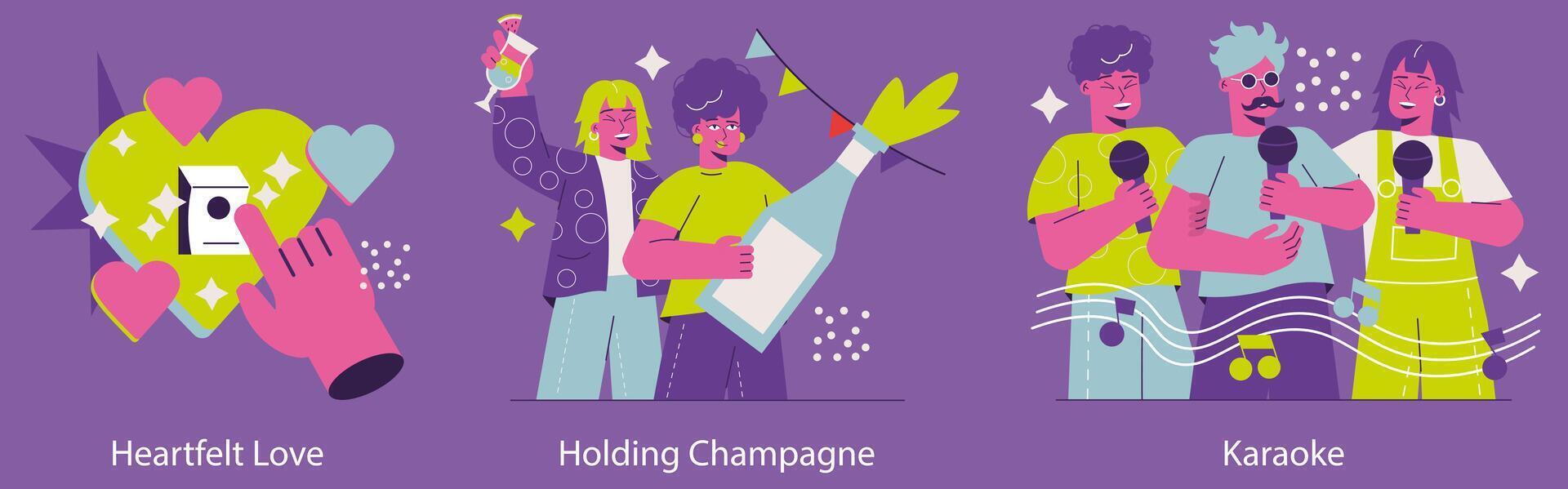 Party. Flat Illustration vector