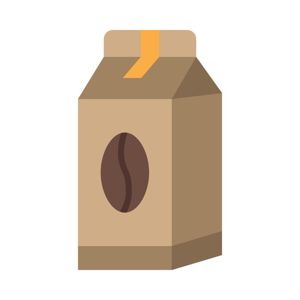 Coffee Bag Flat Icon Design vector
