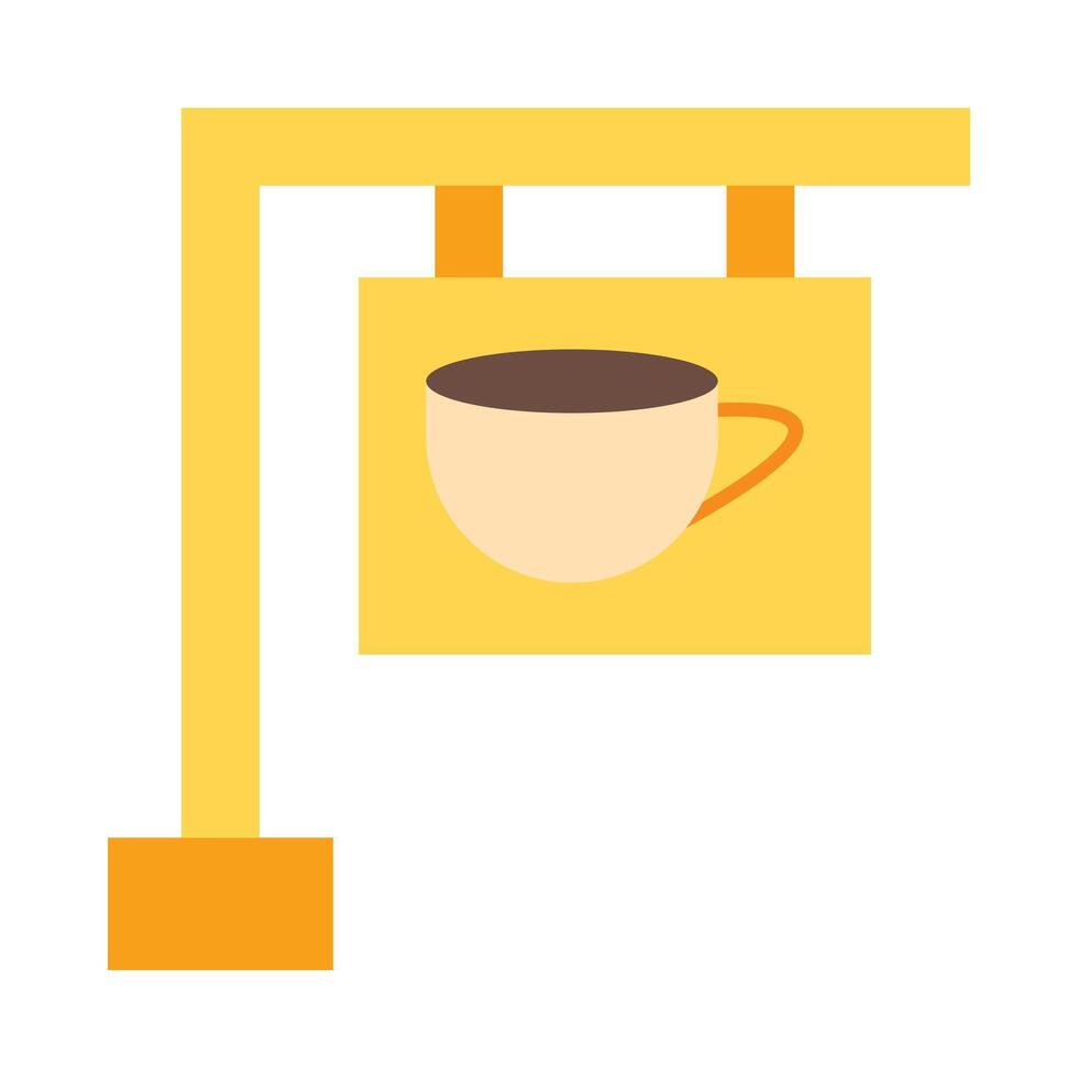Signboard Flat Icon Design vector