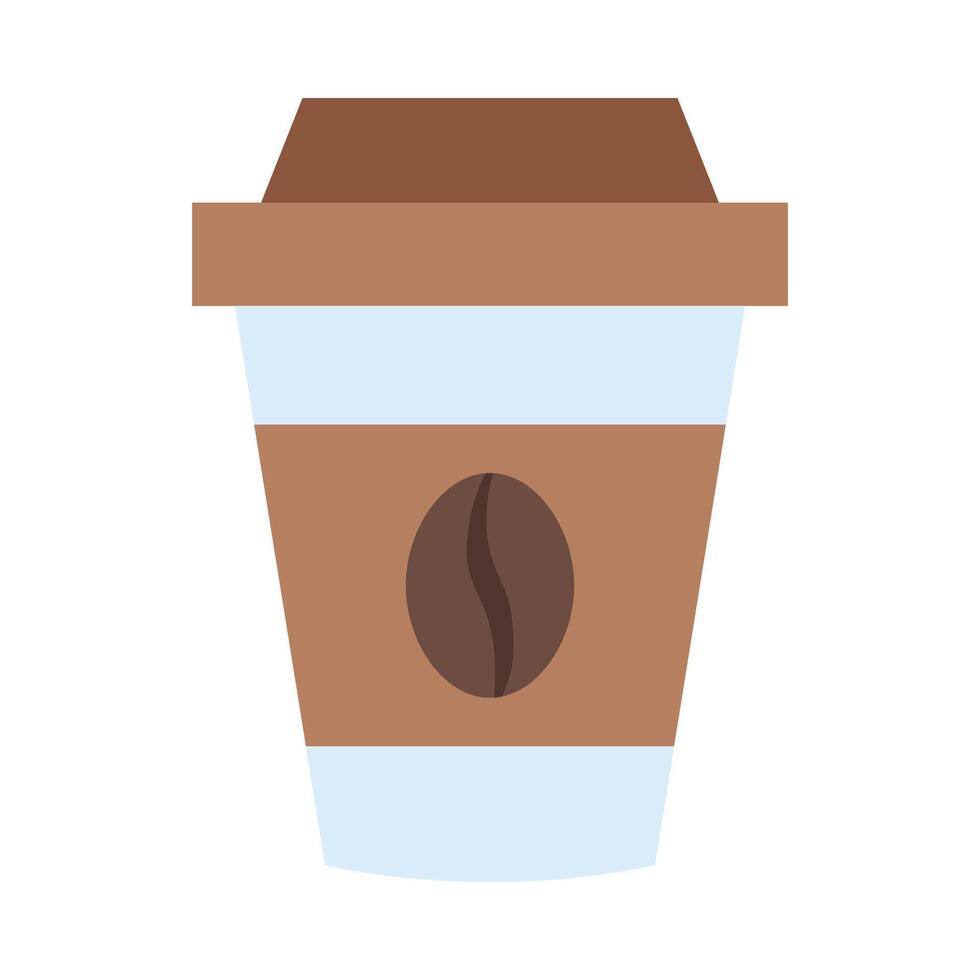 Paper Cup Flat Icon Design vector