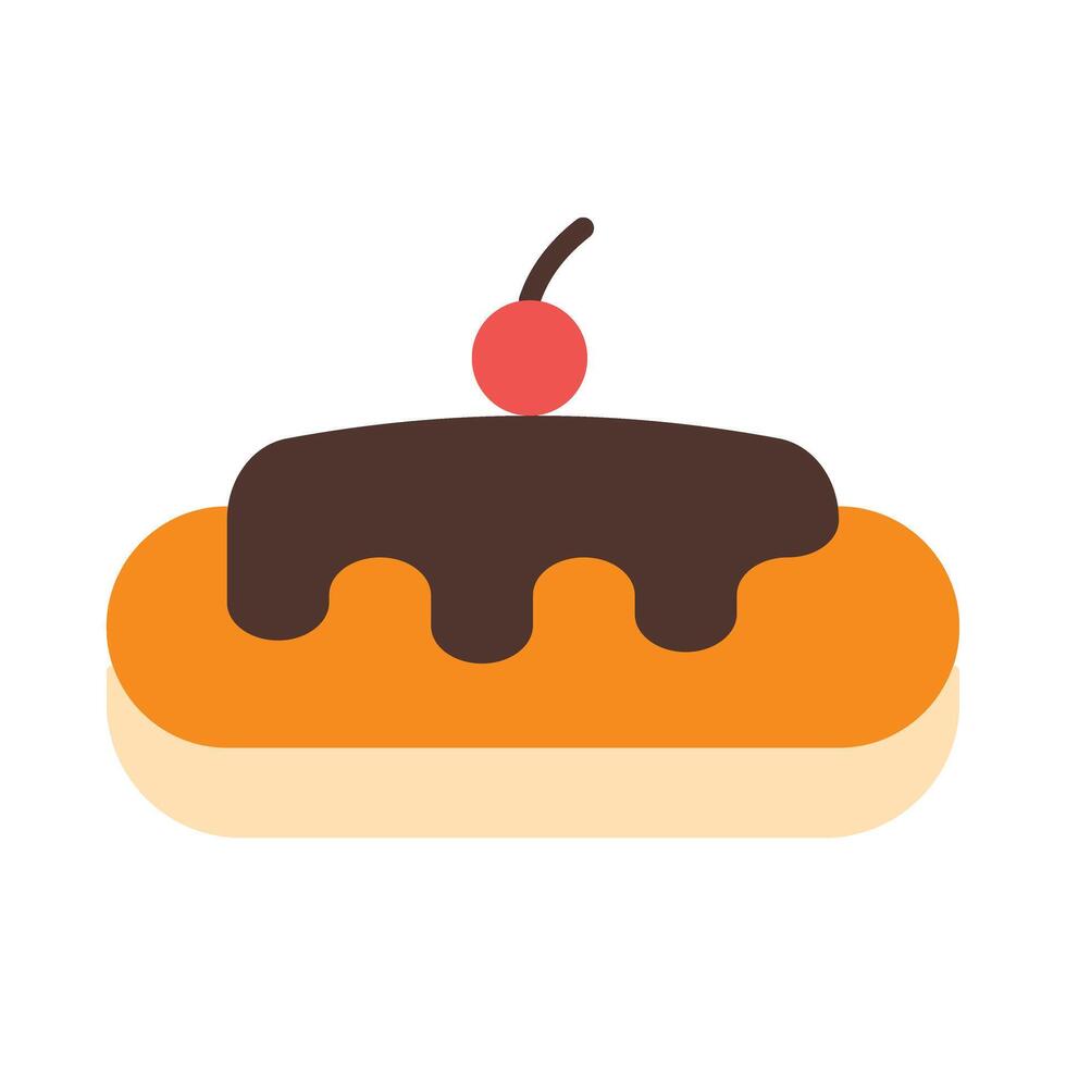 Eclair Flat Icon Design vector