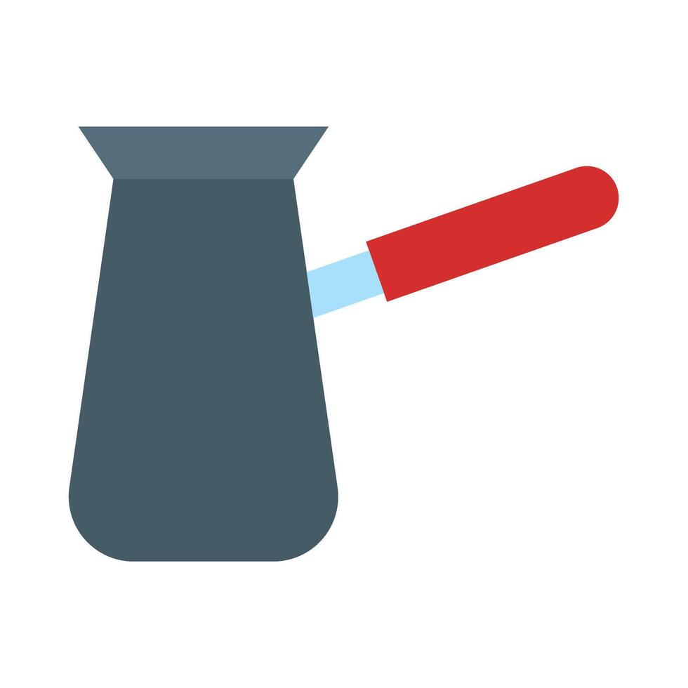 Cezve Flat Icon Design vector