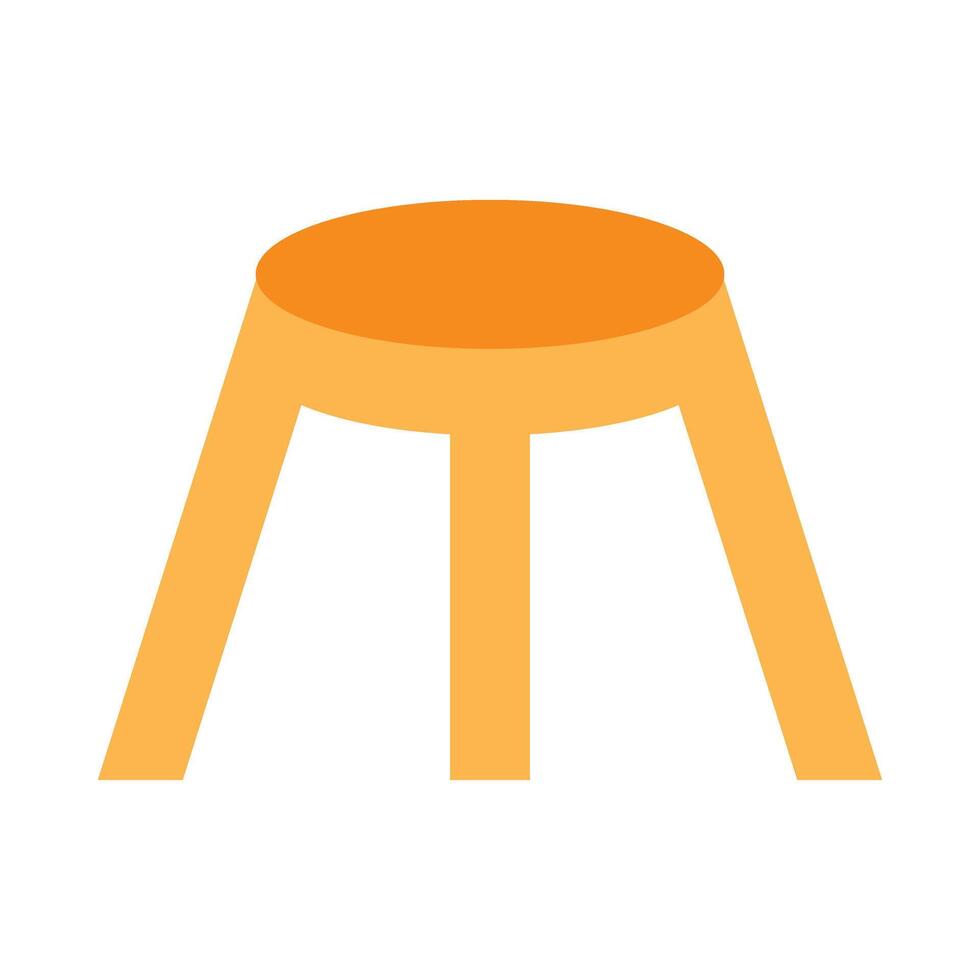 Bar Stool Flat Icon Design vector