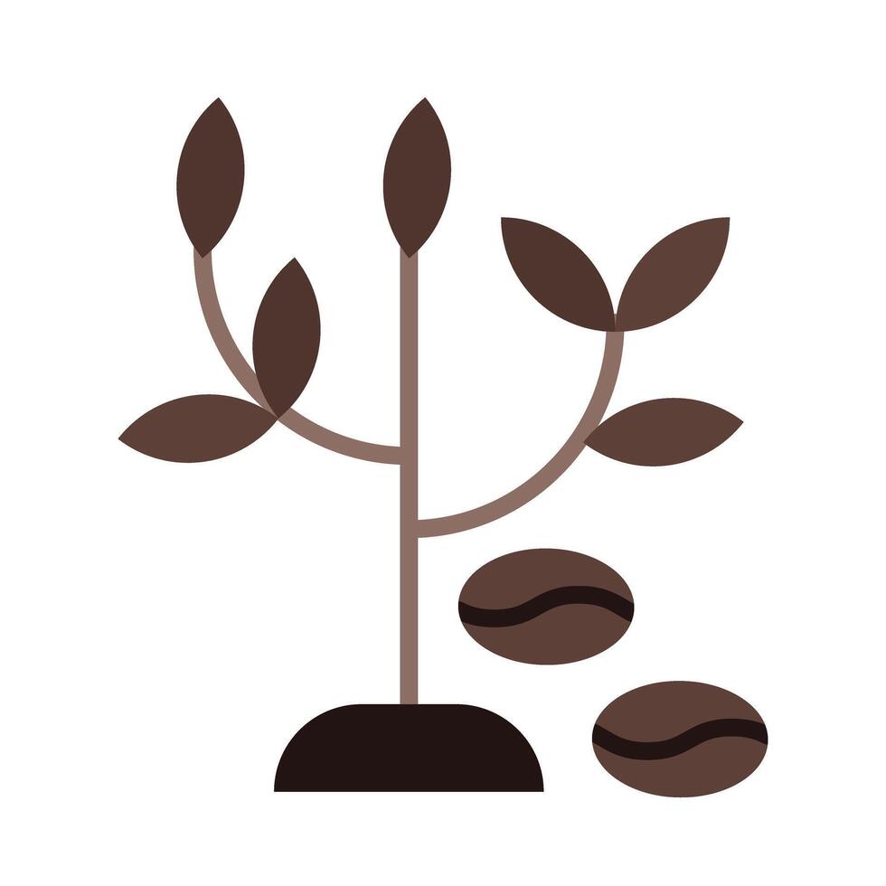 Coffer Tree Flat Icon Design vector