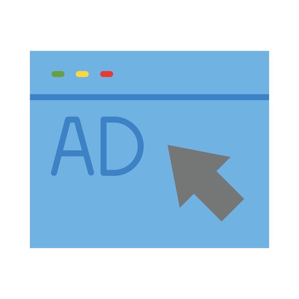 Ad Flat Icon Design vector