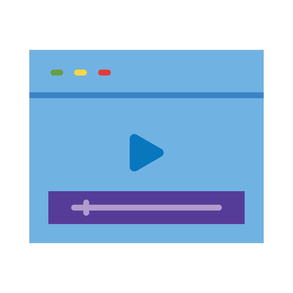 Online Streaming Flat Icon Design vector