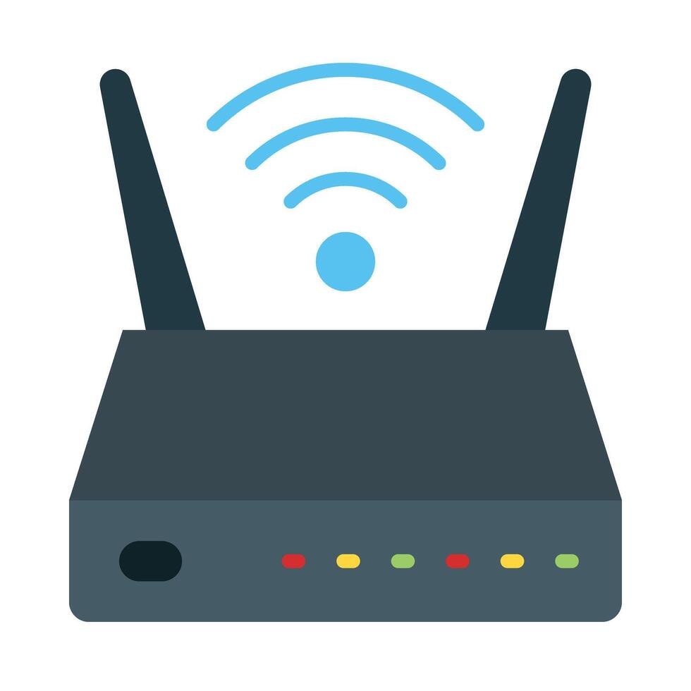 Router Flat Icon Design vector