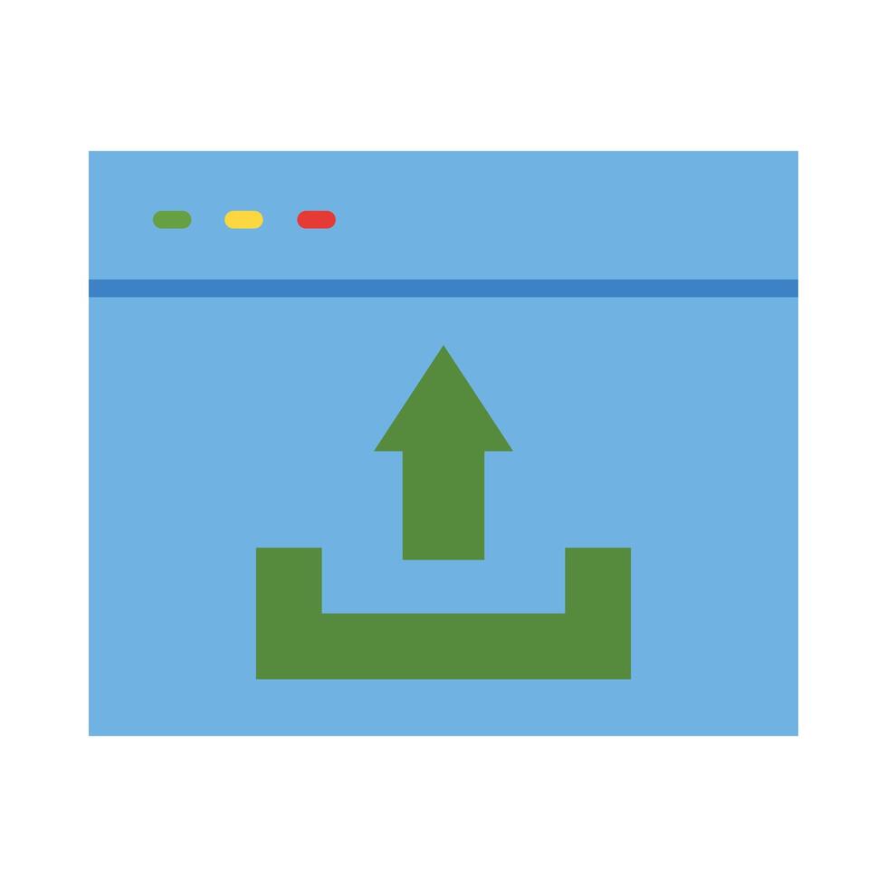 Upload Flat Icon Design vector
