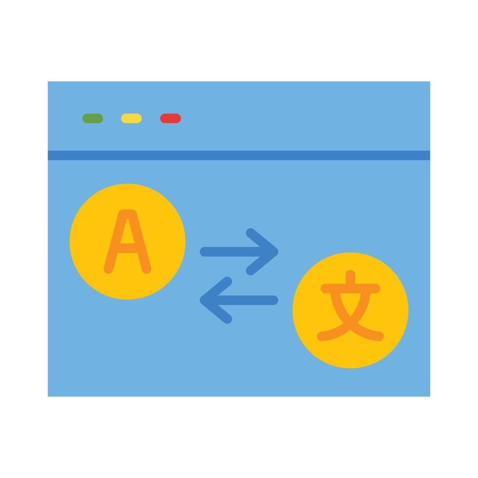 Translator Flat Icon Design vector