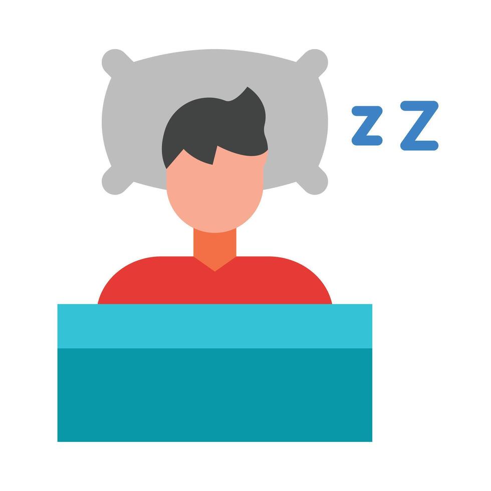 Tired Flat Icon Design vector