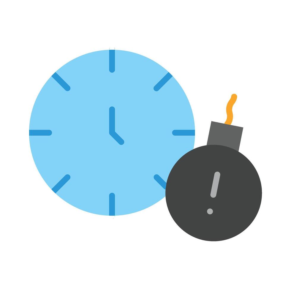 Deadline Flat Icon Design vector