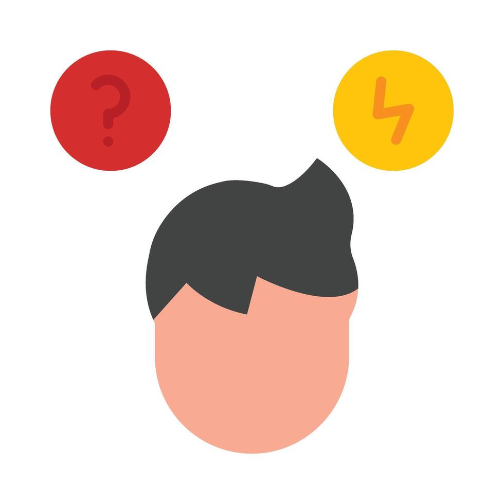 Anxiety Flat Icon Design vector
