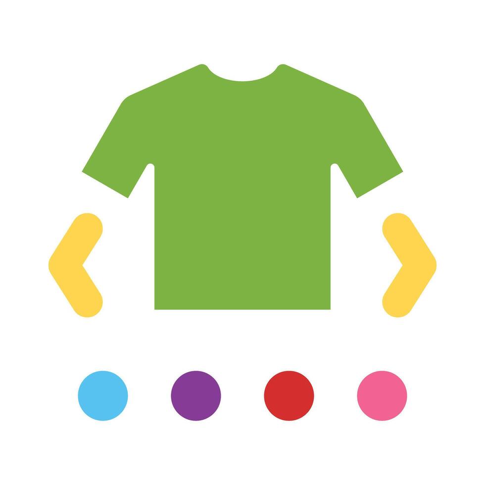 Outfit Flat Flat Icon Design vector