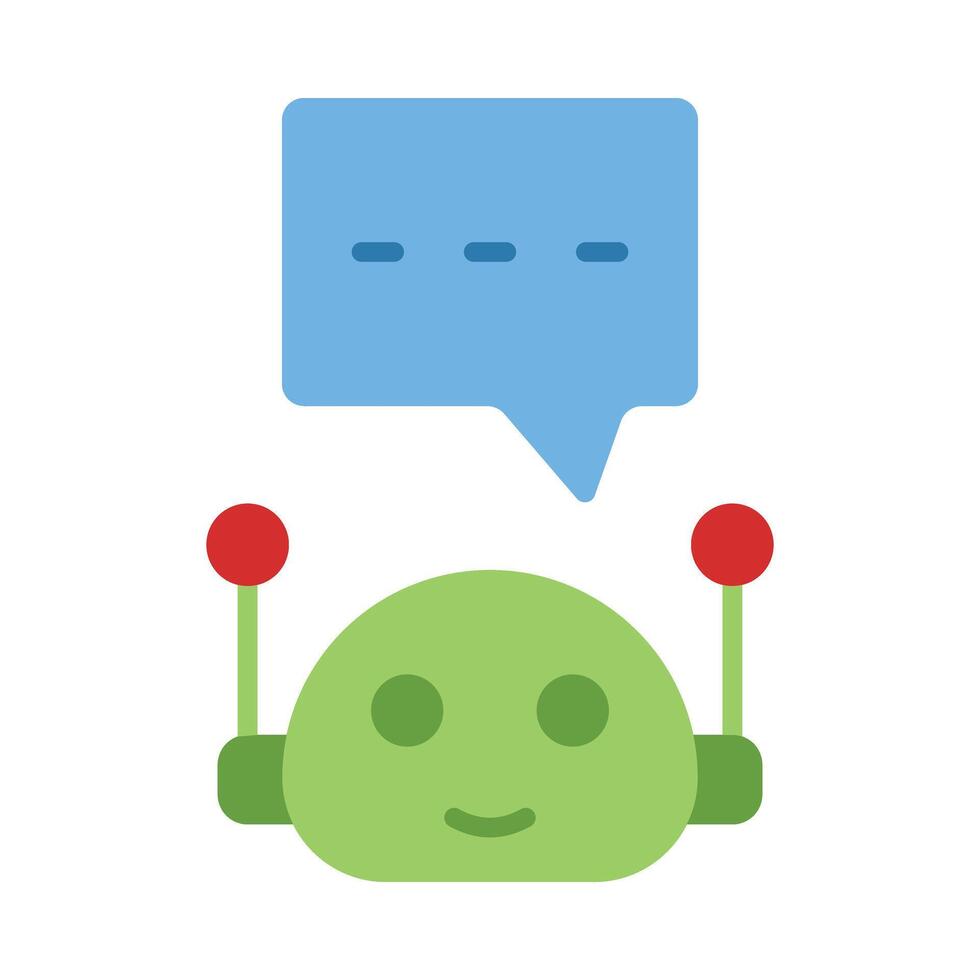 Chatbot Flat Flat Icon Design vector