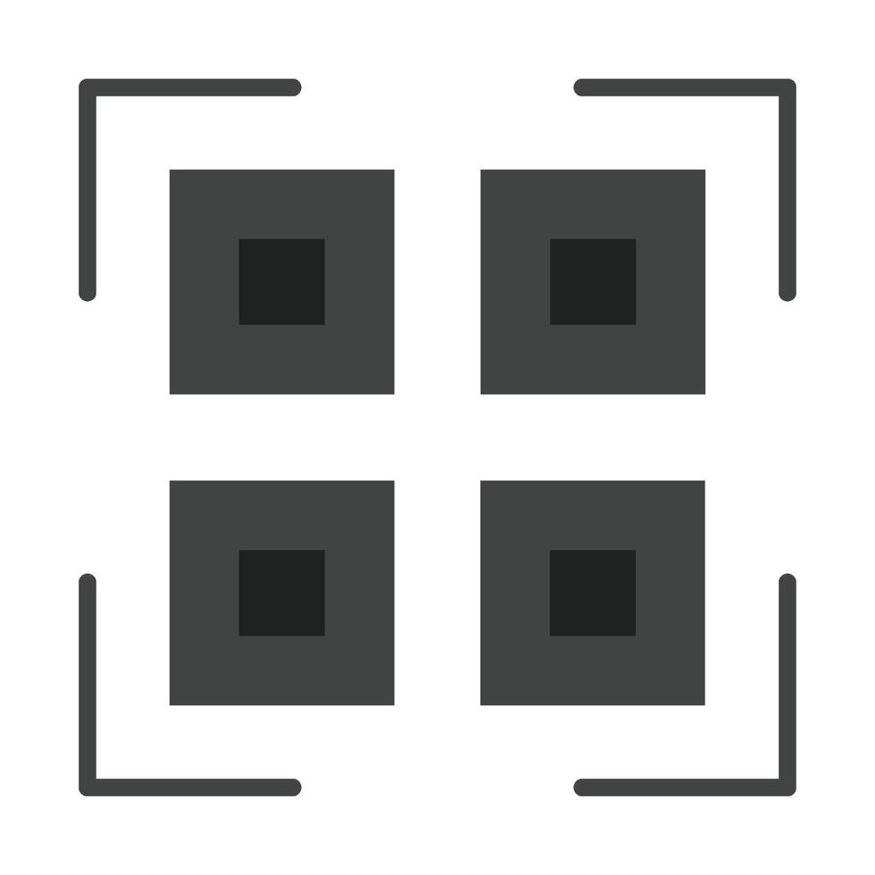 Qr Code Flat Flat Icon Design vector