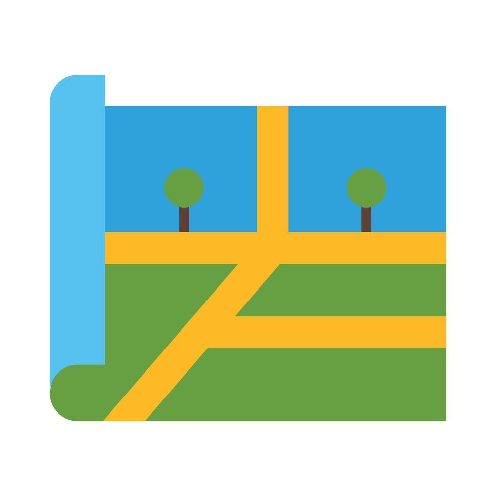 Map Flat Flat Icon Design vector