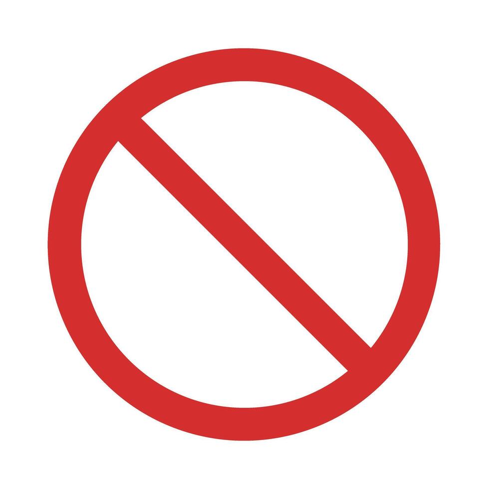 Prohibitions Flat Flat Icon Design vector