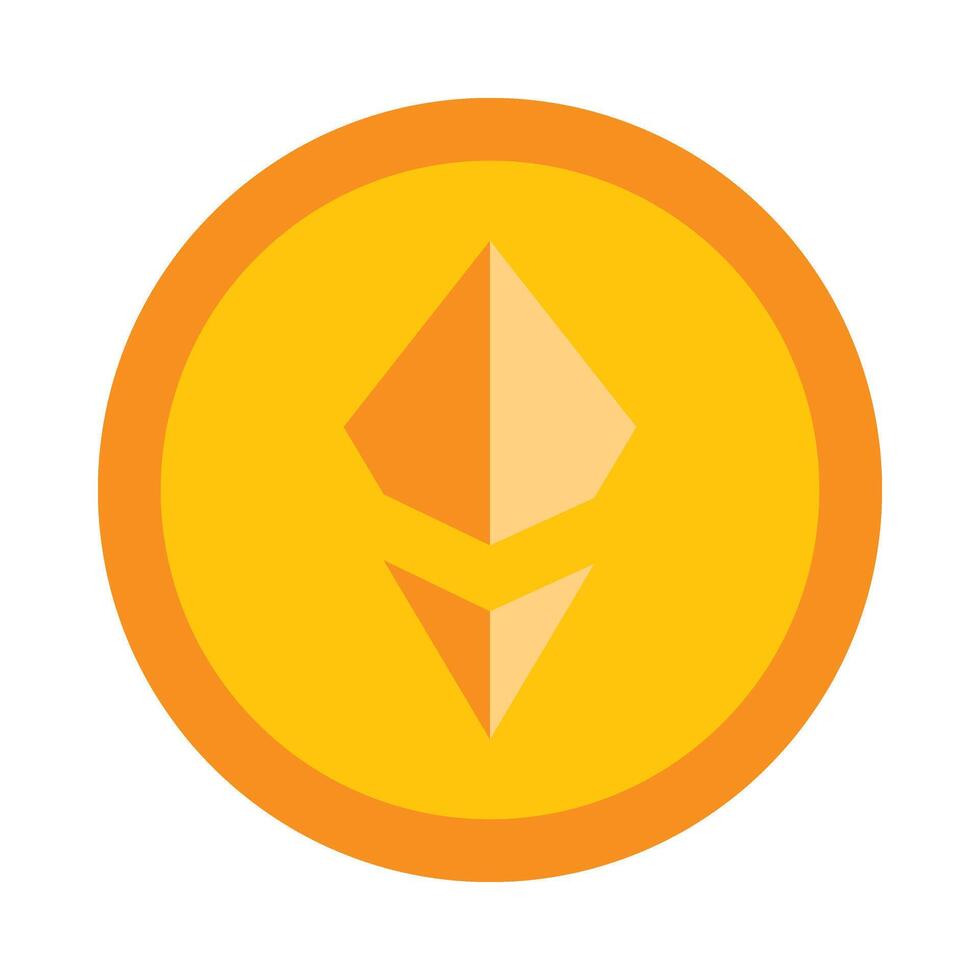 Ethereum Coins Flat Flat Icon Design vector