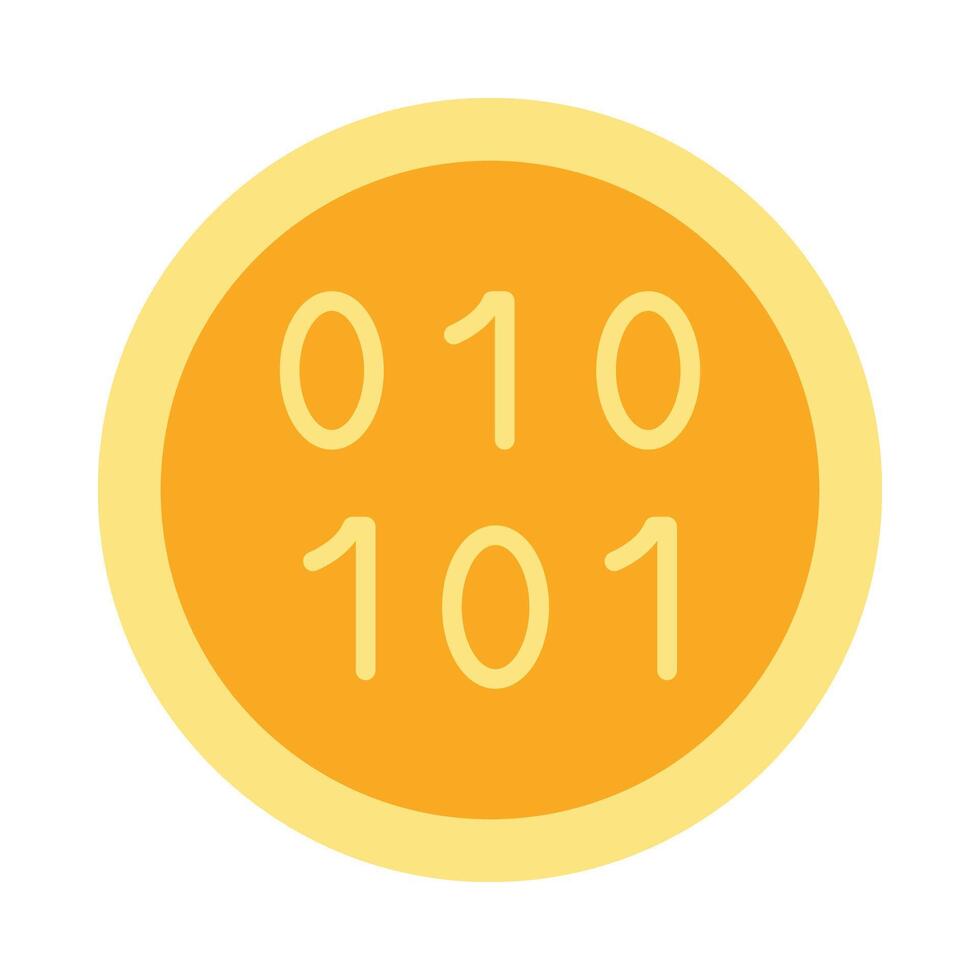 Binary Flat Flat Icon Design vector