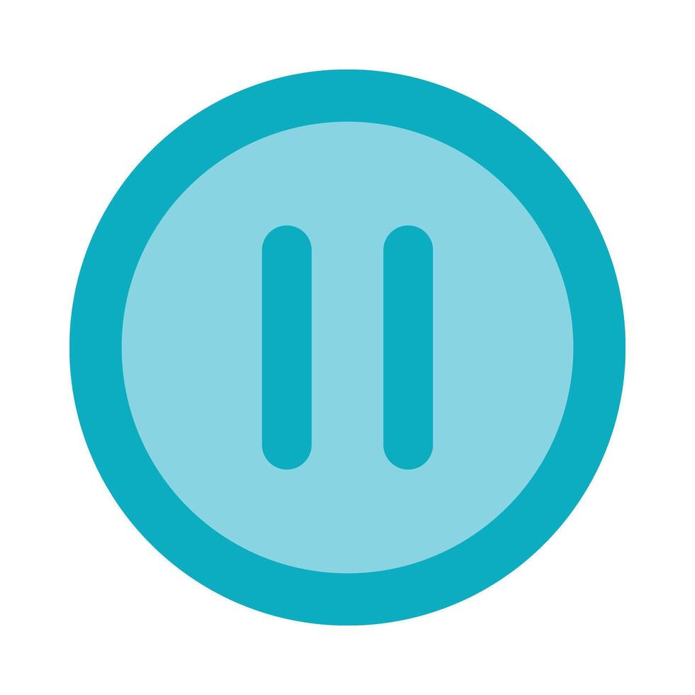 Pause Flat Icon Design vector